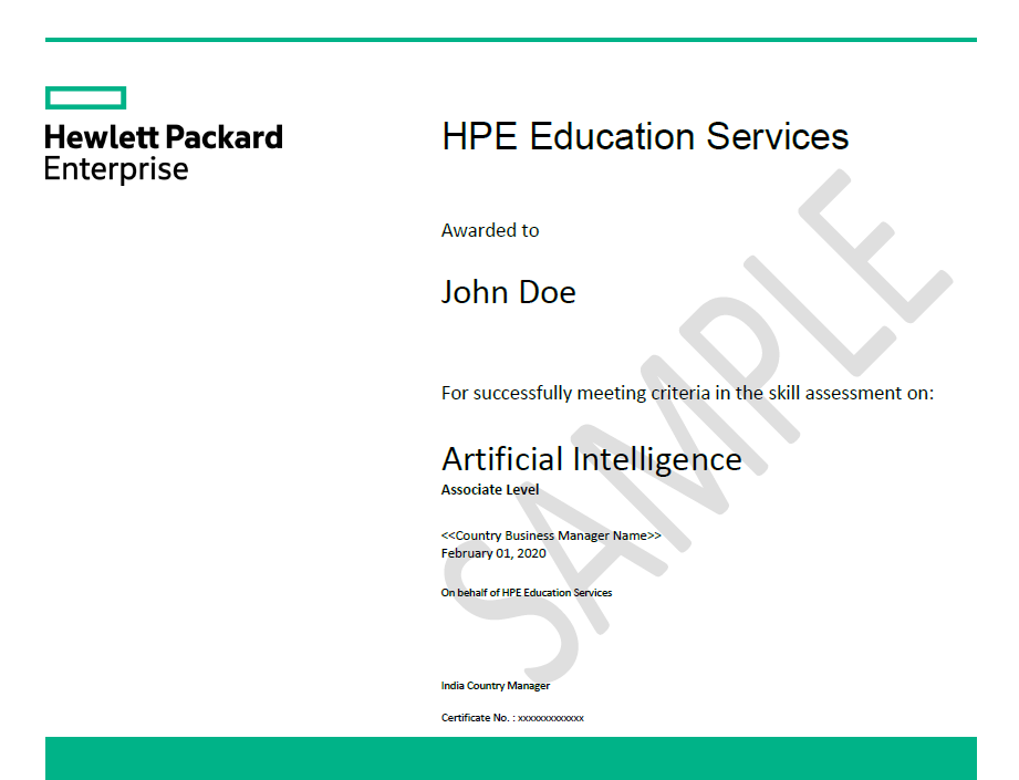 HPE Authorized Testing Centre